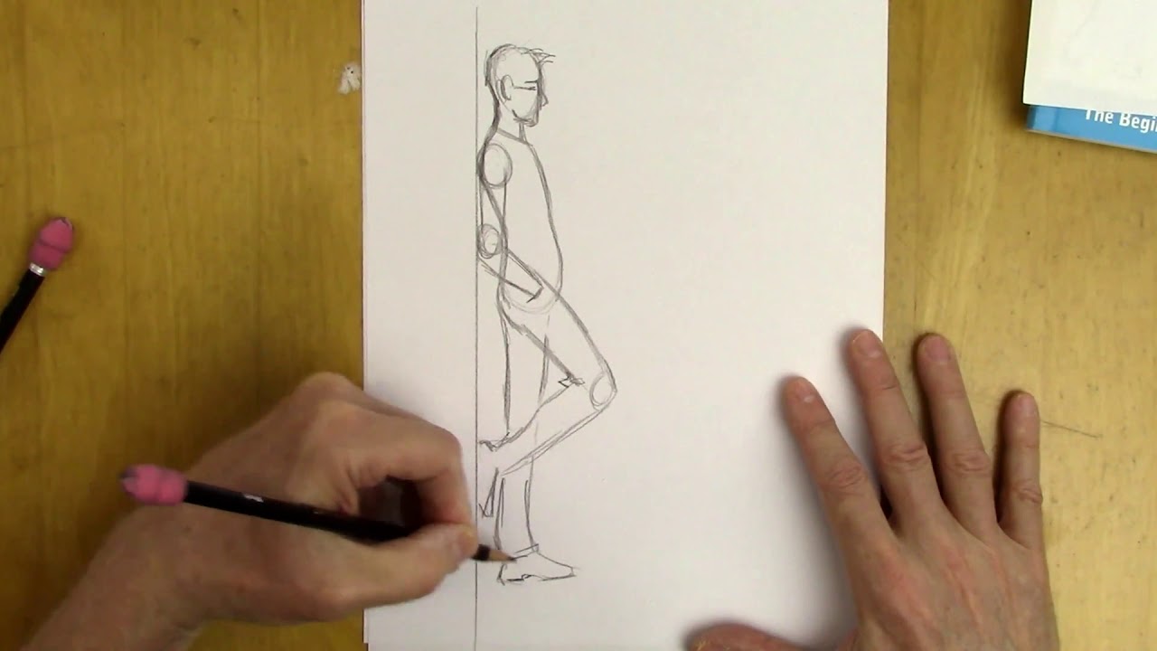 How to draw a person walking at four different angles